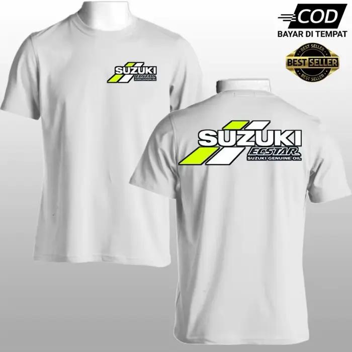 T-shirt à manches courtes pour hommes et femmes, 100% coton, imprimé graphique de moto Suzuki, T-shi