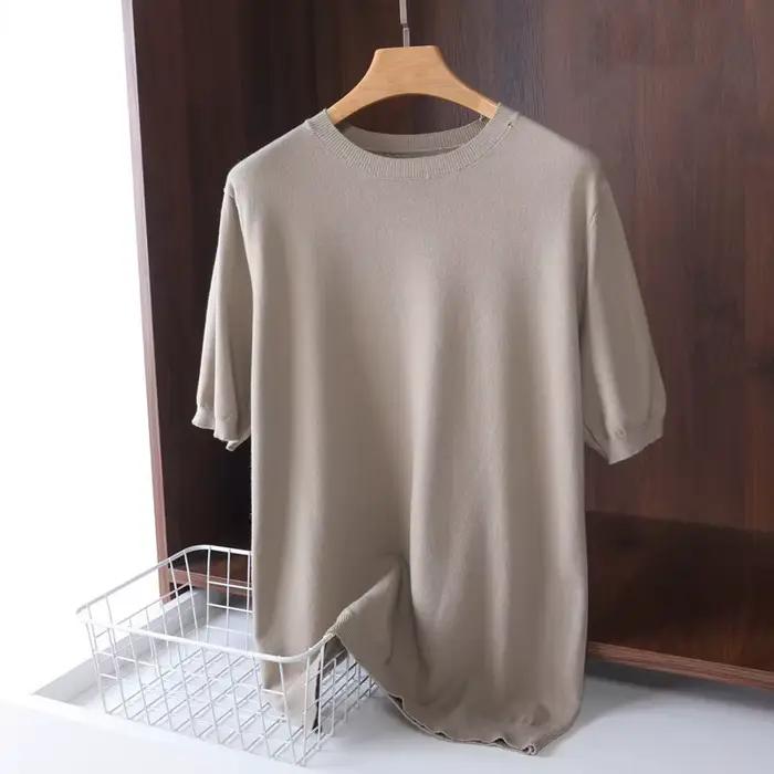 T-shirt manches courtes homme, en cachemire mérinos super fin, respirant, séchage rapide, Anti-odeur