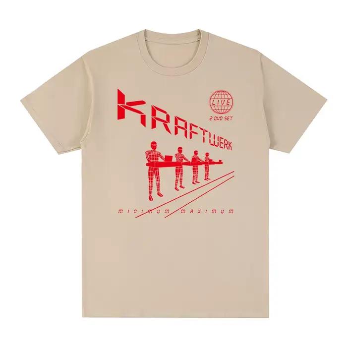 Kraftwerk Homme-Machine Vintage T-shirt Électro Pop Krautrock Coton Hommes T-shirt Nouveau TEE-shirt
