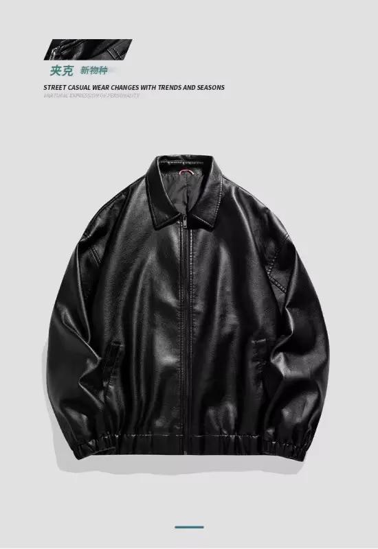 Nouvelle veste en cuir pour hommes à la mode veste de moto de Baseball Style américain automne mante