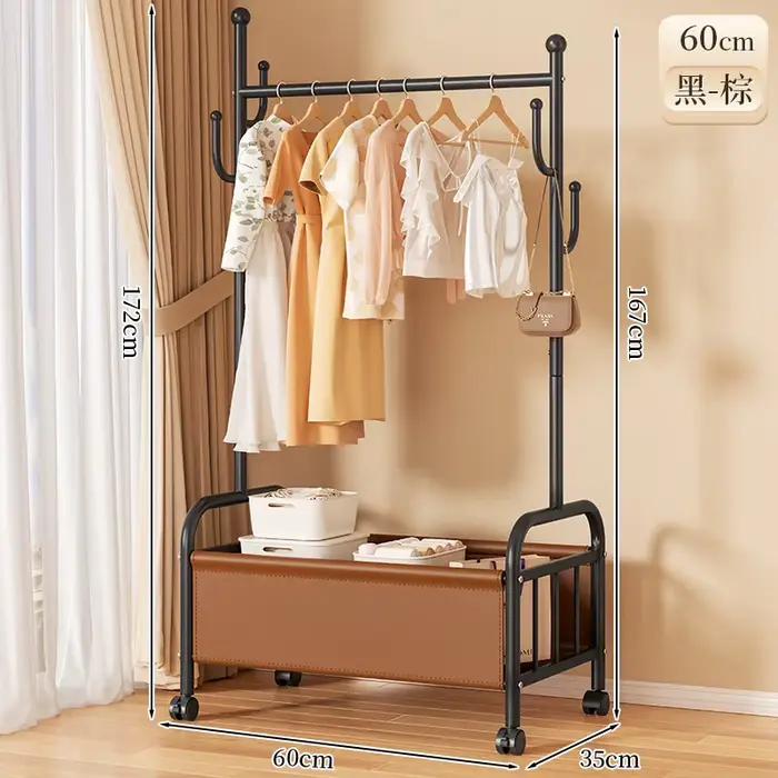 Placard chambre porte-vêtements étagères de séchage debout organisateur porte-vêtements support sol 