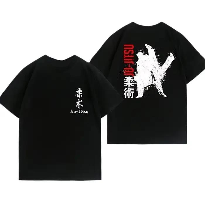 T-shirt de Jiu-Jitsu Brésilien, lutte, arts martiaux, en coton, pour homme et femme, collection été 