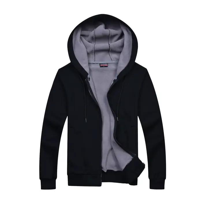 Sweat à capuche zippé à manches longues pour hommes et femmes, sweat-shirt imprimé avec logo personn