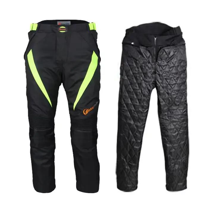 Veste et pantalon de course réfléchissants pour moto, veste imperméable, doublure en coton, tissu d'