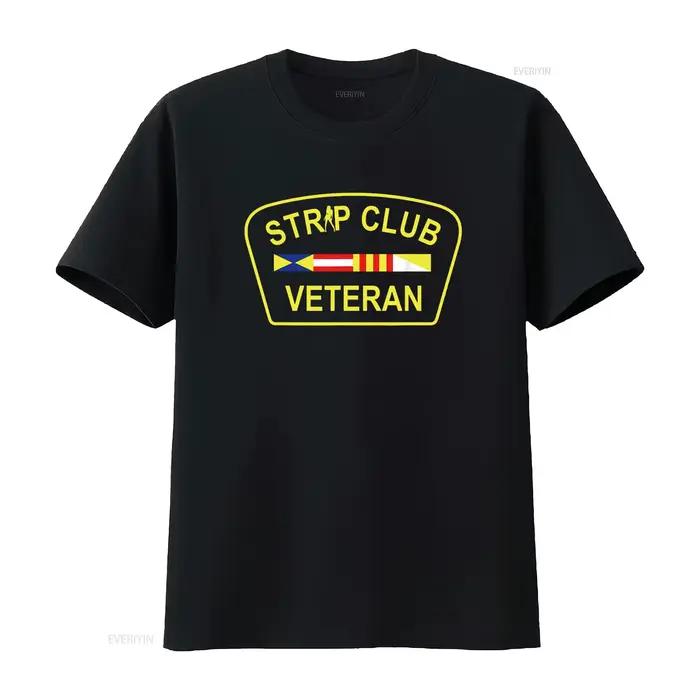 Strip Club Veteran T-shirt drôle vintage lavé graphique streetwear élégant étiré doux légèrement res