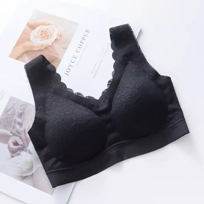 Soutien-gorge push-up sexy en dentelle pour femmes, sous-vêtements, bralette, sans armatures, soutie