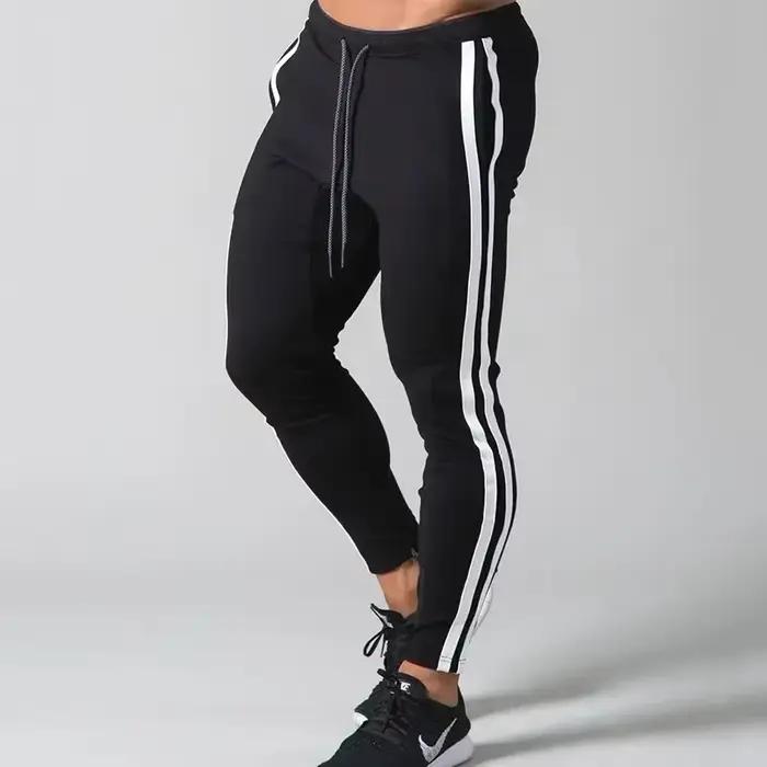 Joggers hommes pantalons de survêtement rayés pantalons longs décontractés hommes Fitness course ent