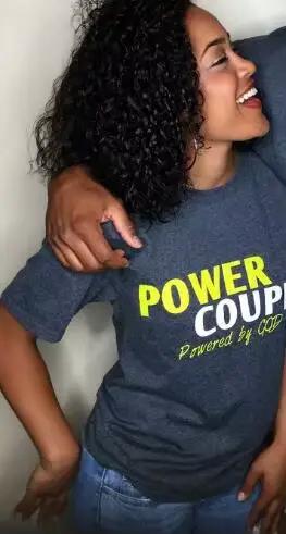 T-Shirt à Manches Courtes pour Femme, Interrupteur Cadeau de Saint Valentin, Couple, Été, Power Coup