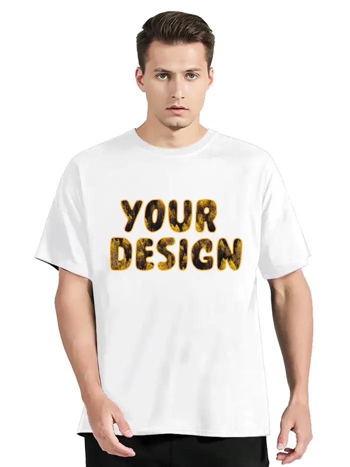 Personnaliser T-shirt en coton pour hommes votre propre T-shirt de conception Logo de marque photo p