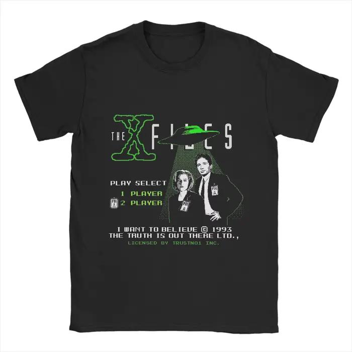 The X Files film t-shirts hommes 100% coton nouveauté T-Shirt col rond T-Shirt à manches courtes vêt