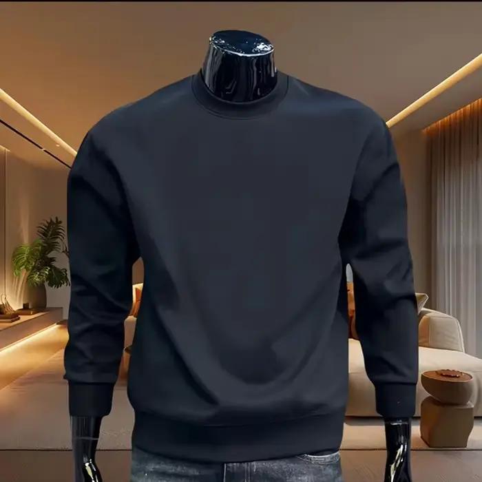 Sweat-shirts pour hommes en vente chaude, couleur unie, col rond, vêtements de sport pour l'extérieu
