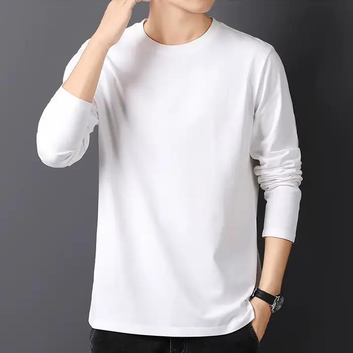 T-Shirt à Manches sulfet Col Rond pour Homme, Vêtement Décontracté, Confortable, Respirant, Slim, St