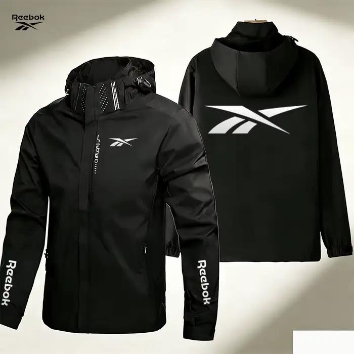 Veste de moto Reebok - Veste coupe-vent et imperméable à capuche pour homme - Capuche amovible avec 