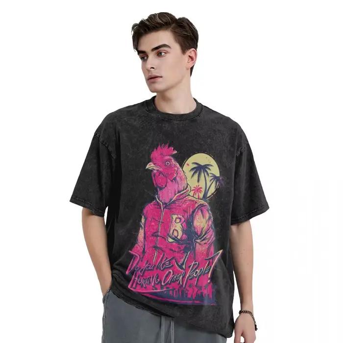 Hotline Miami-T-shirt Richard pour hommes, Économie bon marché pour garçons, impression animale MT