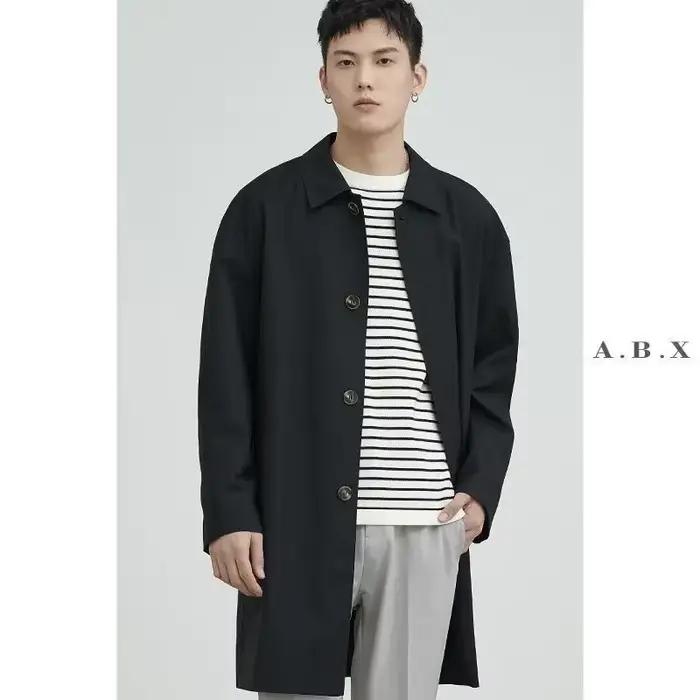 Cityboy – veste kaki mi-longue de Style japonais pour hommes, pardessus décontracté, fin, coupe régu