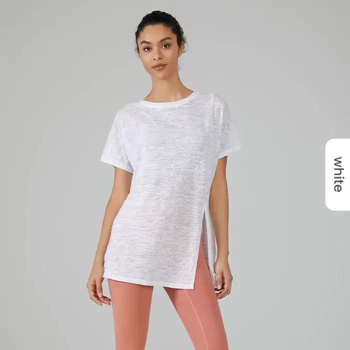 T-Shirt d'entraînement coupe ample pour femmes, haut de Yoga à séchage rapide, T-Shirt de course, de