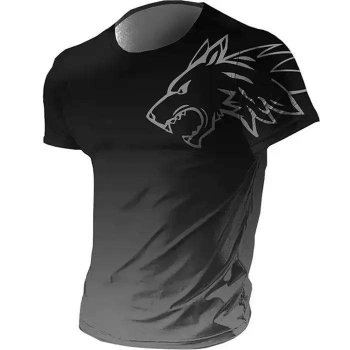 T-shirts pour hommes fitness vêtements de sport 2024 été Vintage hommes 3d imprimé séchage rapide dé
