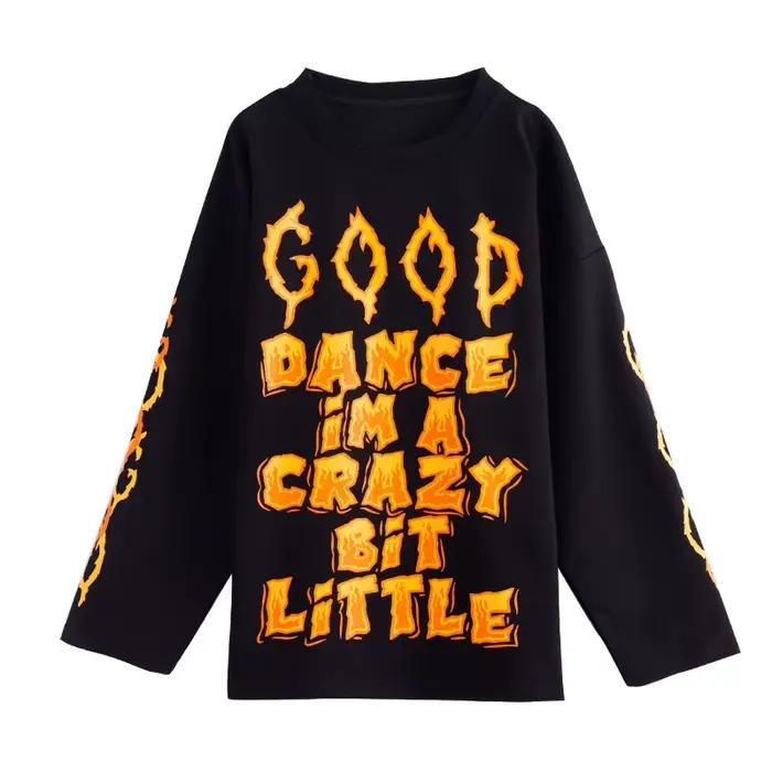 Enfant Kpop Hip Hop vêtements lettres noires sweat armée vert rue cravate bavoirs pantalon combinais
