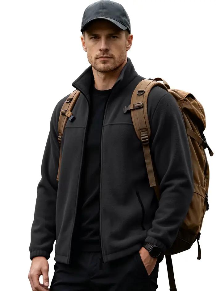 Veste polaire pour hommes, nouvelle collection automne-hiver 2026, fermeture éclair, col montant, ma