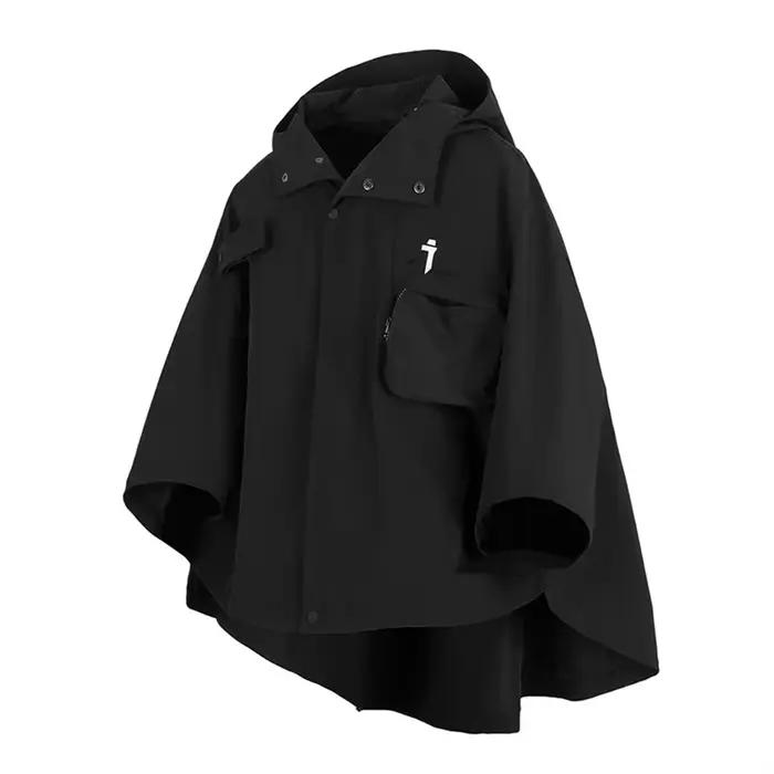 Techwear-Veste Cape Fonctionnelle pour Femme, Coupe-Vent à Capuche, Vintage, Surdimensionné, Streetw