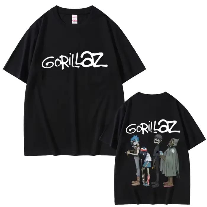 Chaud Alternative Rock Band Gorillaz graphique T-shirt hommes femmes Hip Hop mode t-shirts été mâle 