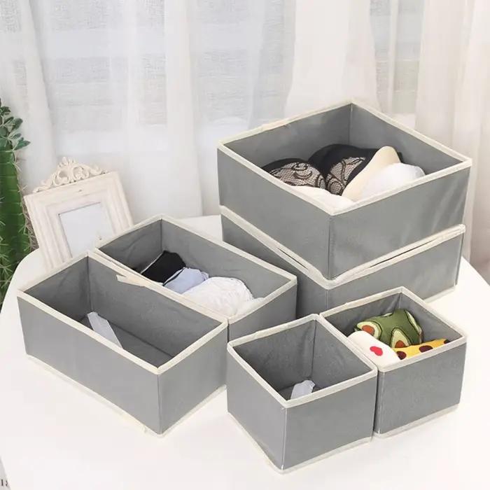 Boîte de rangement de sous-vêtements Non tissés, pliable sans couvercle, boîtes de rangement de sout