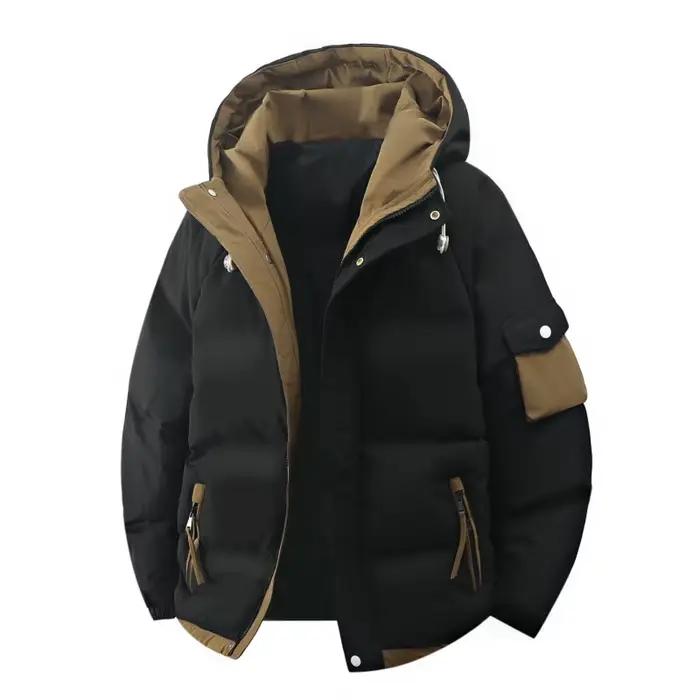 Vêtements d'extérieur pour hommes veste à capuche hommes hiver veste ample manteau en coton homme mo