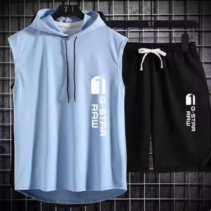 Survêtement de sport deux pièces pour hommes, t-shirt de marque Goals, survêtement de jogging, vêtem