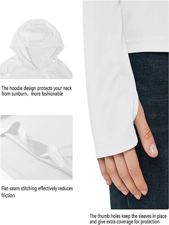Femme sun protection sweat à capuche t-shirt manches longues