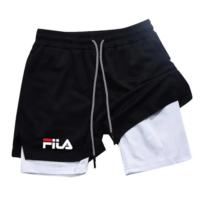 Pantalon de jogging décontracté double couche pour homme, pantalon de sport tendance printemps-été p
