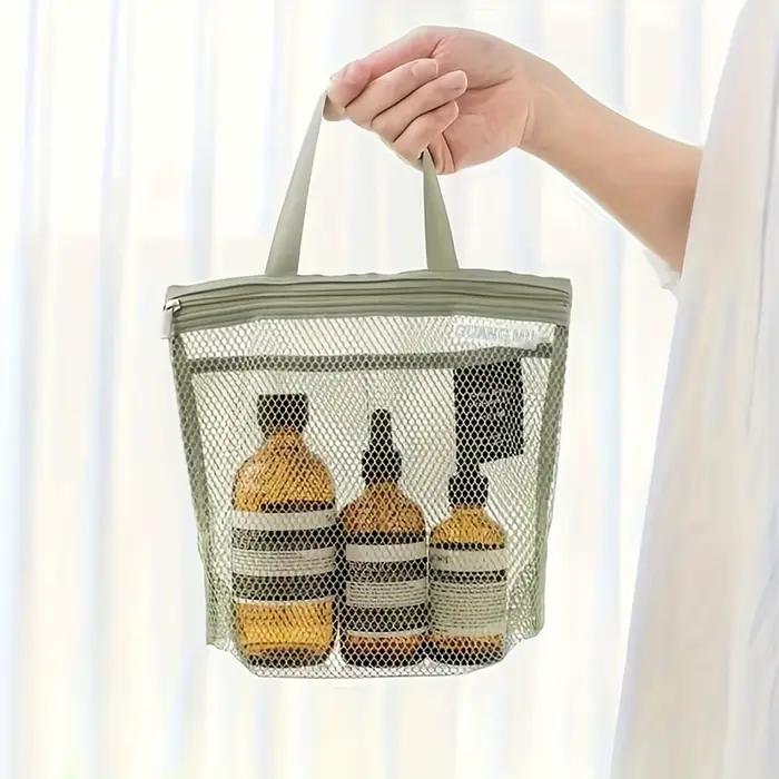 Trousse de maquillage Portable, sac de bain étanche en maille, sac de sport, sac de rangement divers