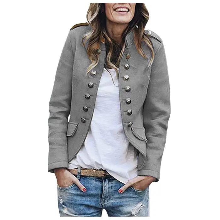 Blazer vestes femmes à manches longues décontracté femme Blazer pour femmes boutonnage femmes Blazer