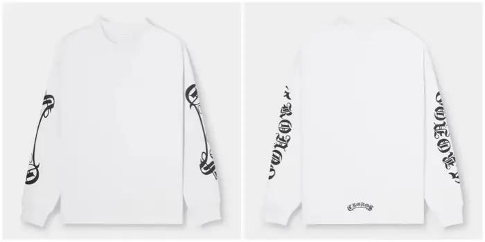 T-shirt à manches longues surdimensionné pour homme, imprimé script gothique, col rond, streetwear j
