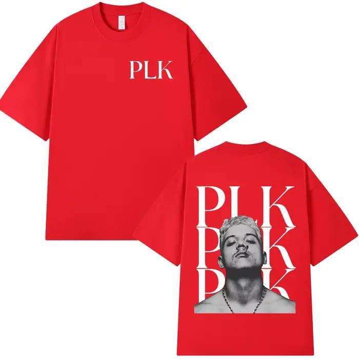 Rappeur PLK visage graphique T-shirt hommes femmes vêtements mode Hip Hop musique T-shirts décontrac