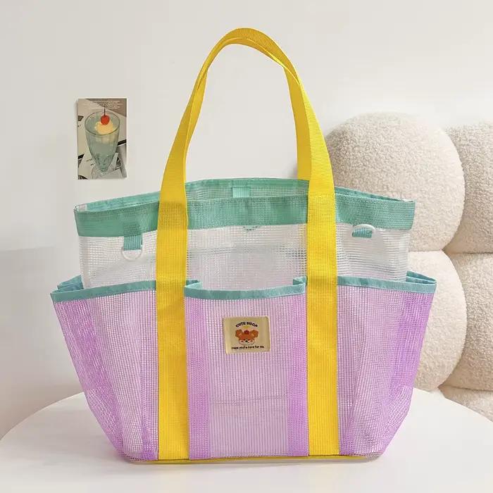 Sac de natation en maille respirant, portable, grande capacité, pour la plage, le voyage, le fitness