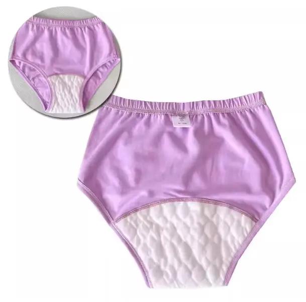 Culottes absorbantes pour femmes ABDL, en coton pur, anti-fuites, taille haute, grande taille
