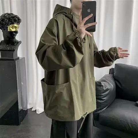 GmiFête der-Sweat à capuche cargo avec poche pour homme, Streetwear japonais, Streetwear tendance Ci