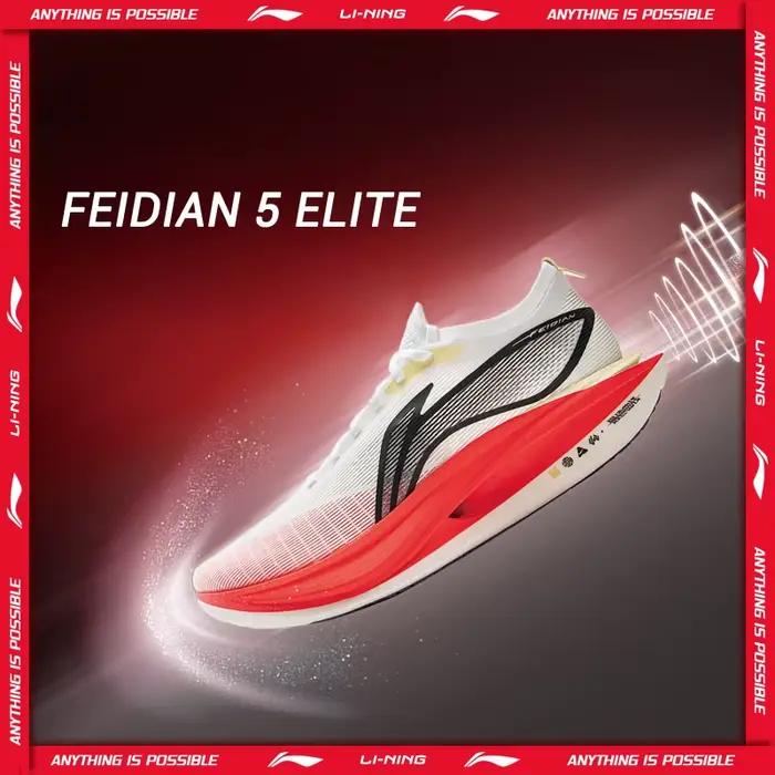 Li-Ning – chaussures de course unisexes FEIDIAN 5 ELITE, SUPER BOOM, plaque en fibre de carbone, bas