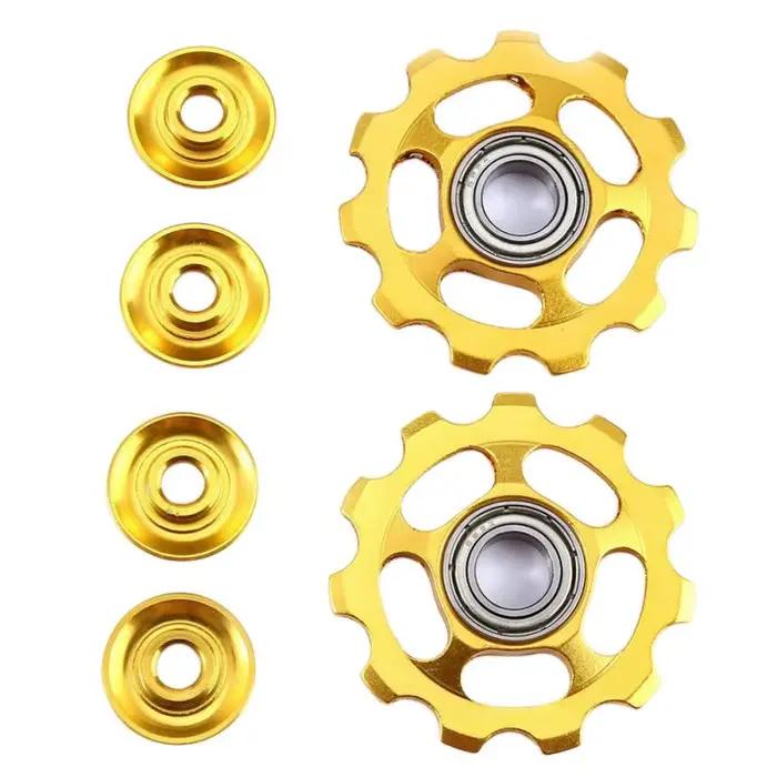 Roulement de vélo ultraléger en alliage d'aluminium 11T, 2 pièces, roue Jockey, poulies de dérailleu