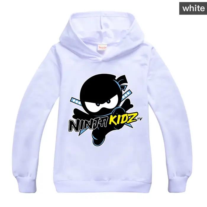 T-shirt à manches longues NINAlbanKIDZ pour enfants, sweats à capuche de dessin animé pour enfants, 