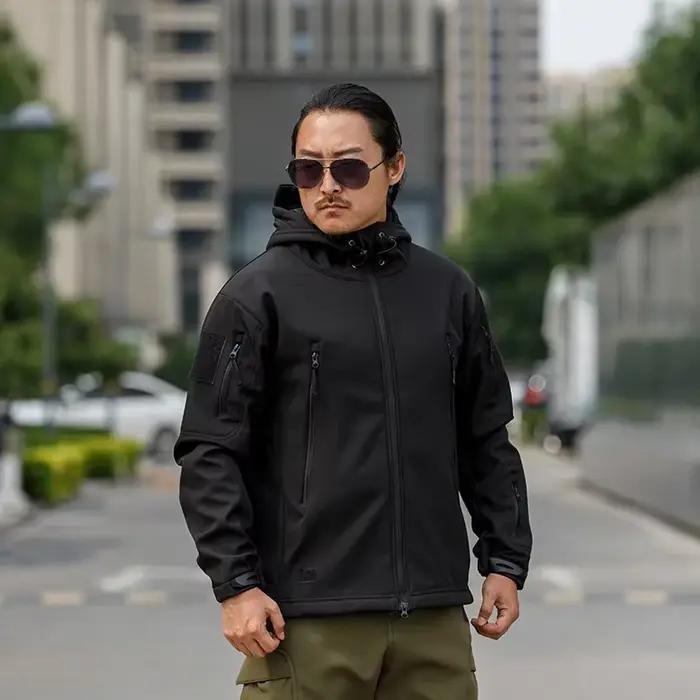 Vestes en peau de requin, veste camouflage à coque souple et rigide, polaire épaisse, costume tactiq