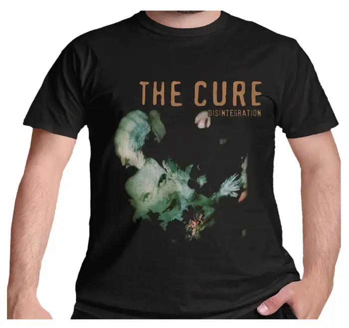 T-shirt The Cure Band Disintegration Theme noir, style rock classique, rétro, pour concert et usage 