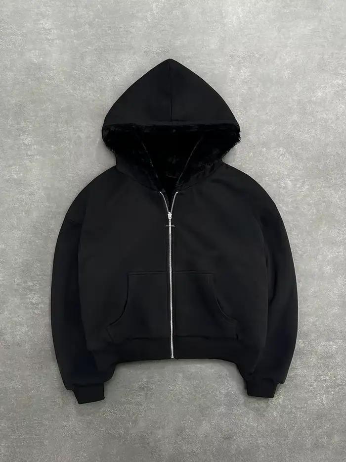 2025 nouveau sweat à capuche unisexe avec imprimé léopard doublure poche, lâche cardigan, fermeture 