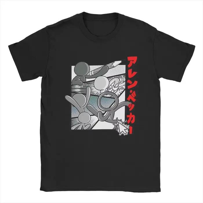 Humor Alan Becker Manga T-shirt pour hommes et femmes, 100% coton Tee Shirt, Cadeau d'anniversaire V