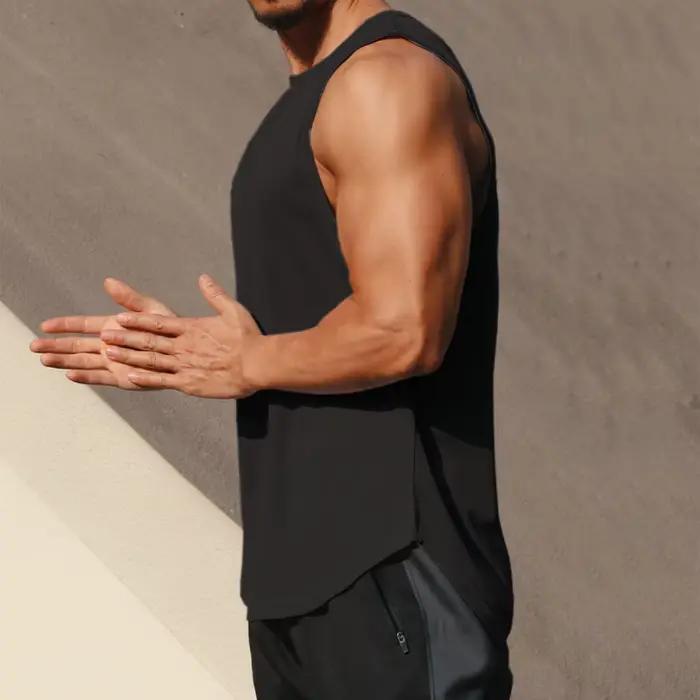 T-Shirt de sport sans manches pour hommes, débardeur respirant à séchage rapide pour la course à pie
