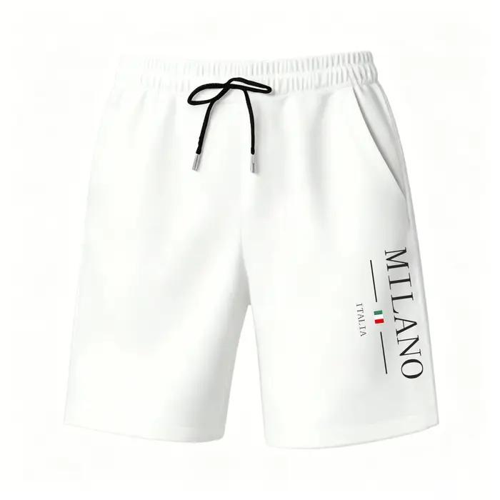Shorts de sport pour hommes, vêtements de sport, shorts de course d'été, bas de tenue de plage, impr