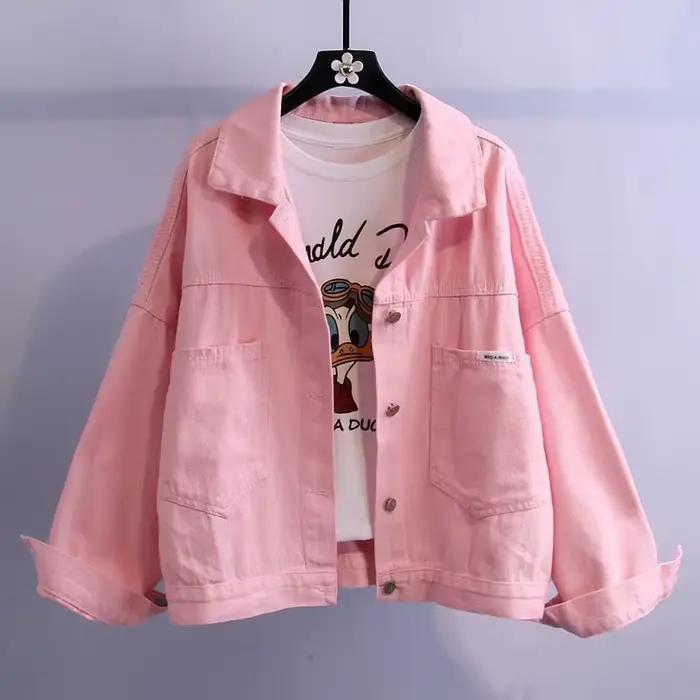 Veste en jean blanche pour femme, nouvelle collection printemps-automne, style décontracté, coupe am