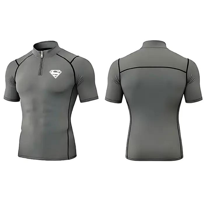T-shirts pour hommes, vêtements de course en plein air, respirants, ajustés, légers et élastiques, t