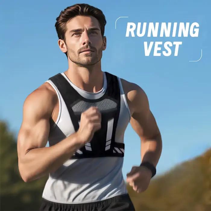 Gilet de course réfléchissant avec support pour téléphone et poche pour clés |   Sangle réglable pou