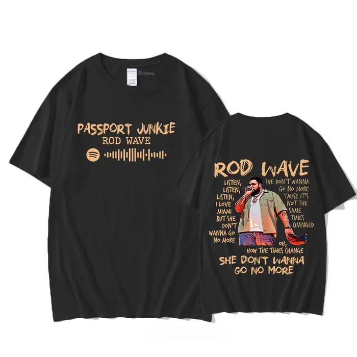 T-Shirt à Col Rond en Coton avec Impression Graphique, Vêtement Style Gothique, Hip Hop, Rétro, à la